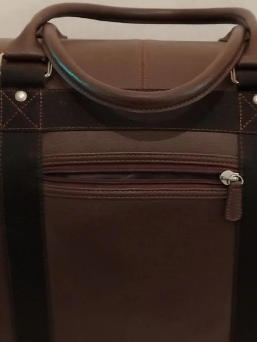 Vintage Faux Leather Pet Carrier GUC